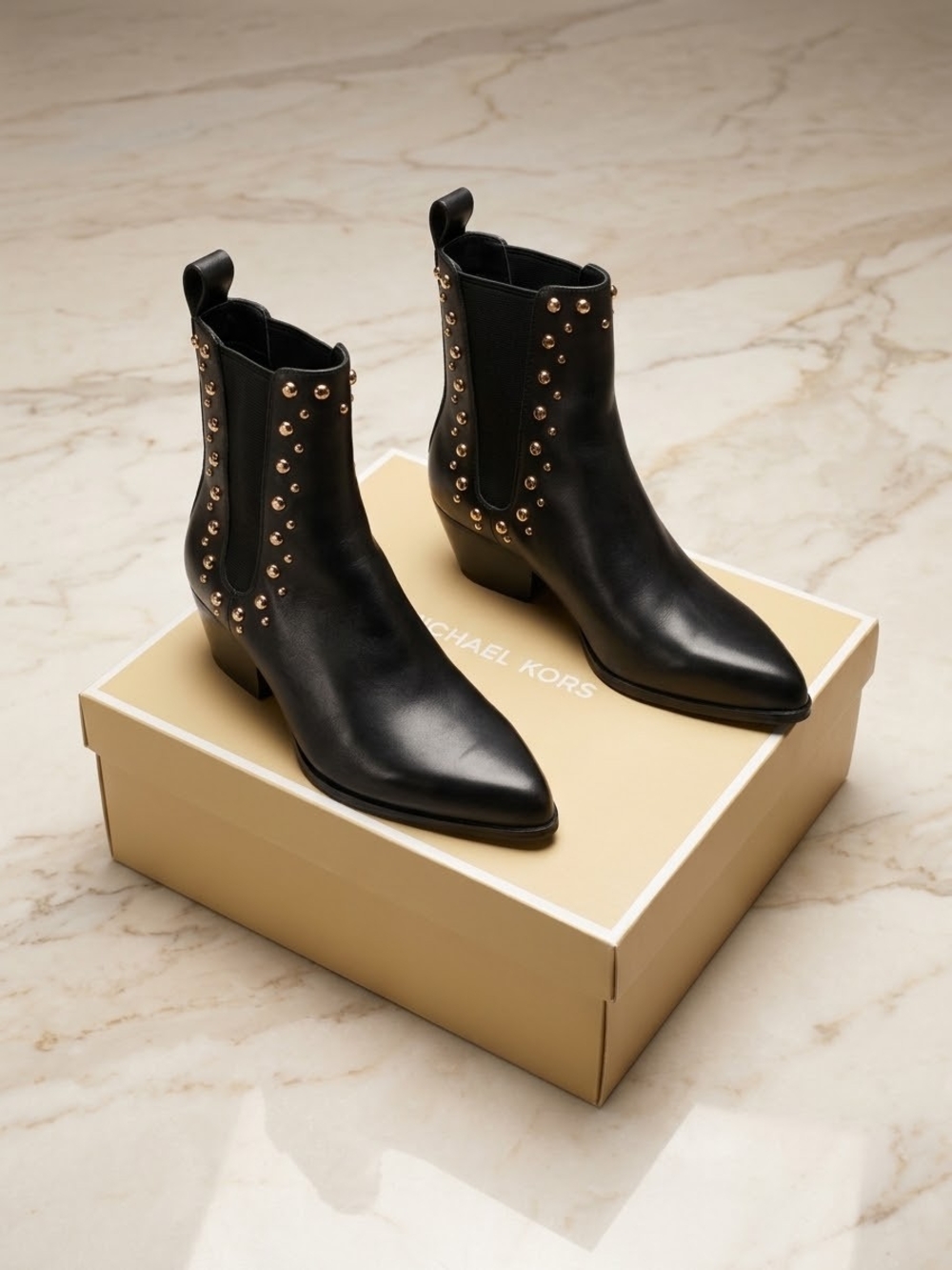 Michael Kors Studded Ankle Boots in Black (Floor Sample)